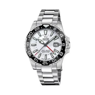 Jaguar GMT Diver J1011/1 herreur med hvid urskive og safirglas

