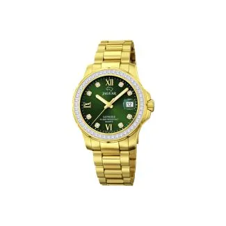 Jaguar Lady Diver J895/2 dameur med grøn urskive og safirglas

