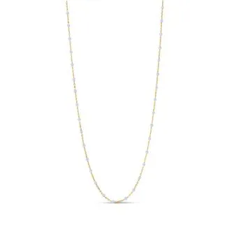 Enamel Lola halskæde N55G-Sky forgyldt sølv
