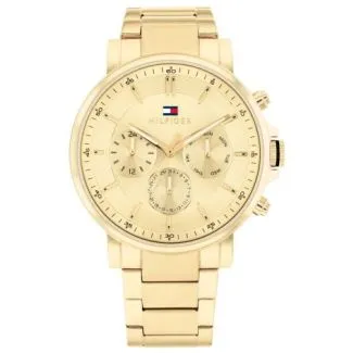 Tommy Hilfiger Tyson herre ur med gylden urskive og quartz urværk

