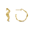 Wave Hoop Grande øreringe i forgyldt sølv – byBiehl smykker