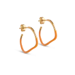 Enamel Sway Øreringe E315G Orange – Forgyldte Sølvsmykker

