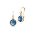 Julie Sandlau Prime øreringe – forgyldte øreringe med safirblå sten