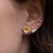byBiehl Poppy Ørestikker – forgyldte elegante øreringe