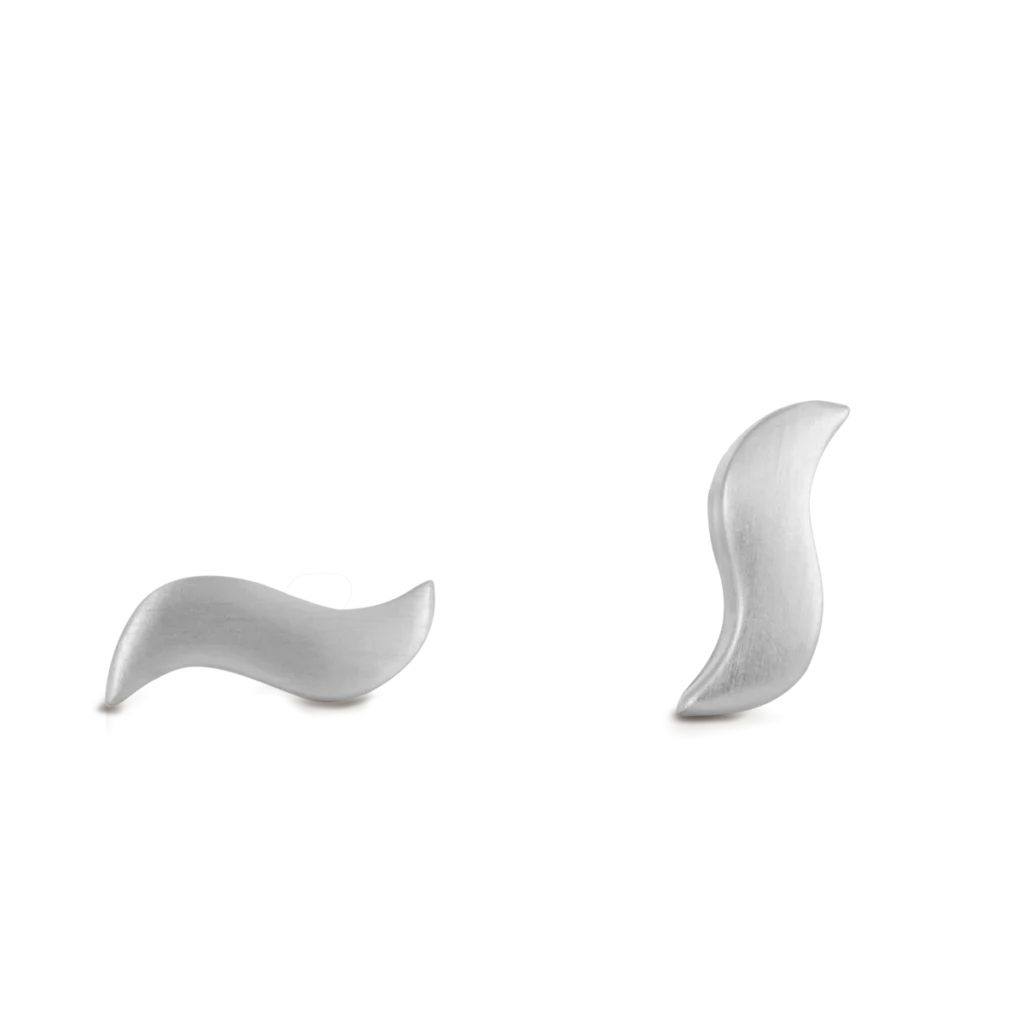 byBiehl Wave Small Stud – elegante sølv ørestikker

