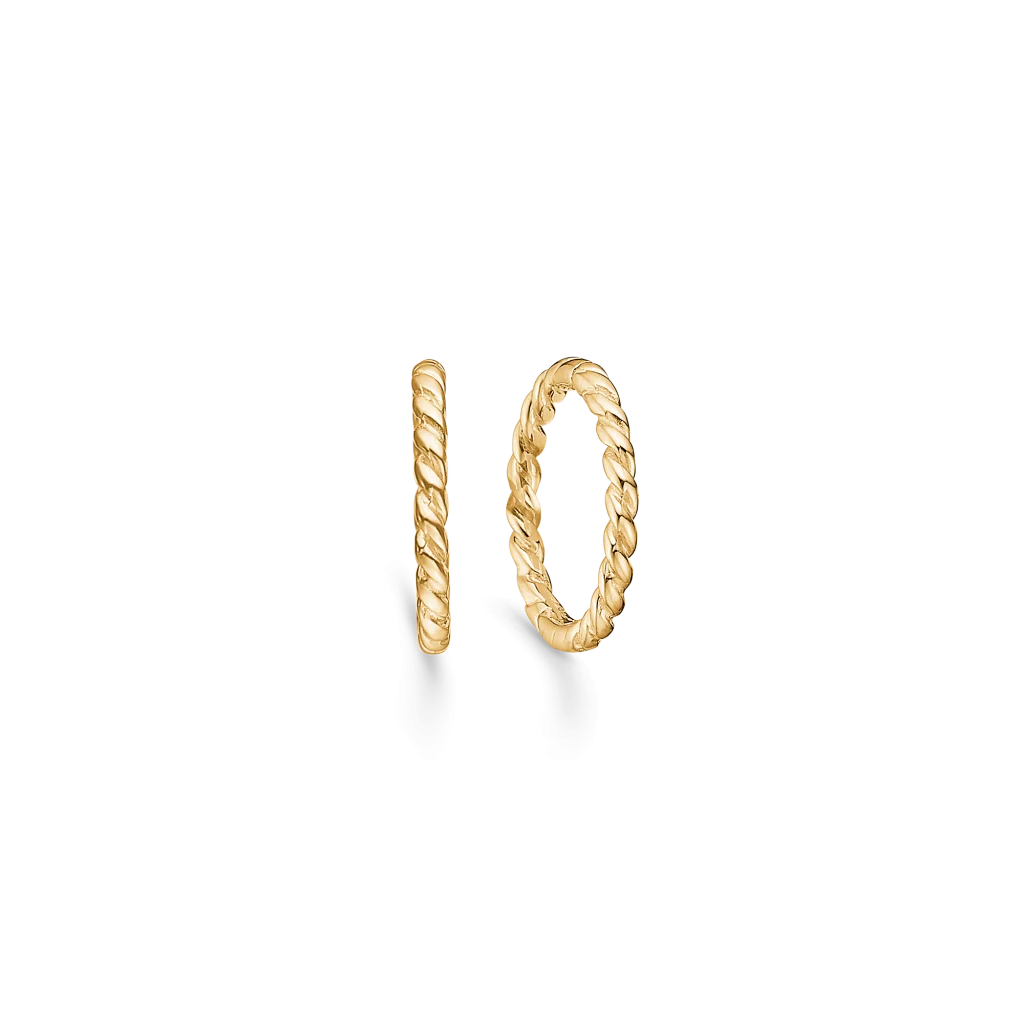 Mads Z - Sølv forg. snoet 10mm - Knækcreol - 8210530