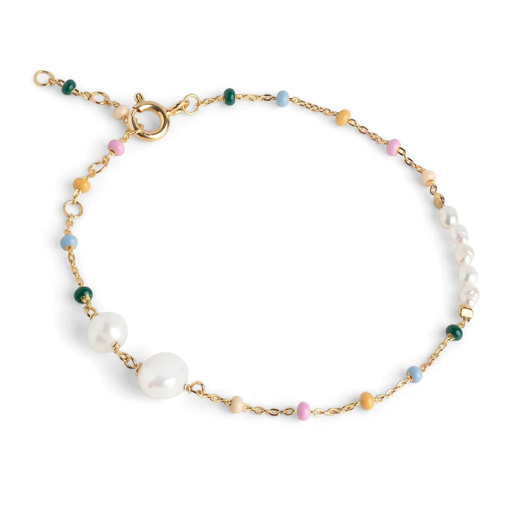 Enamel Lola Perla armband B81G_2-Dreamy/Perla sølv forgyldt

