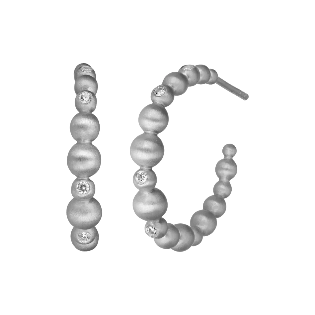 Elegante sølv hoops til kvinder
