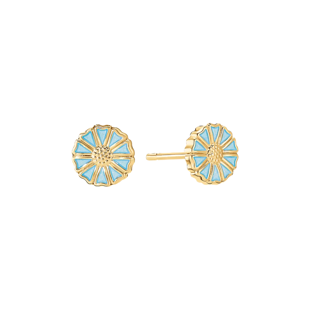 Lund Copenhagen Marguerit ørestikker 9095097-4-LB i forgyldt sølv