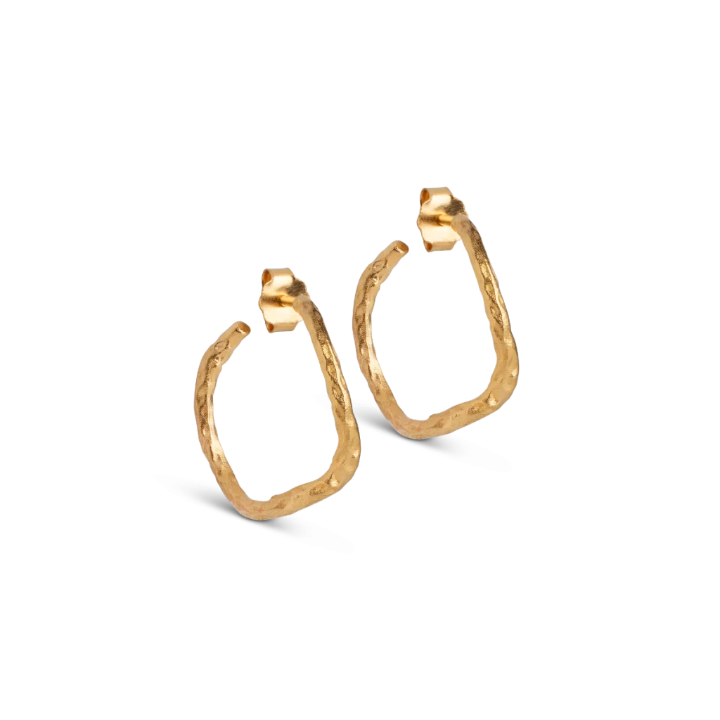 Enamel Sway Creoler E315G Forgyldt Sølv Kvinder

