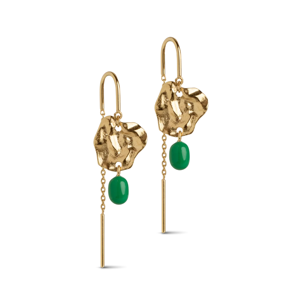 Enamel Kai Øreringe E327GM – Forgyldte Sølvsmykker

