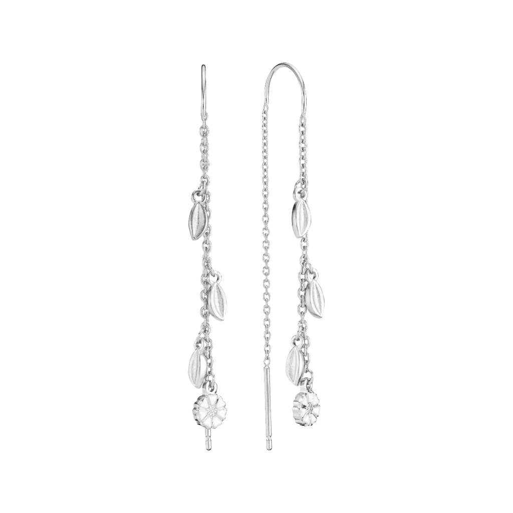 Lund Copenhagen Marguerit ørehængere 9095056-H i sølv

