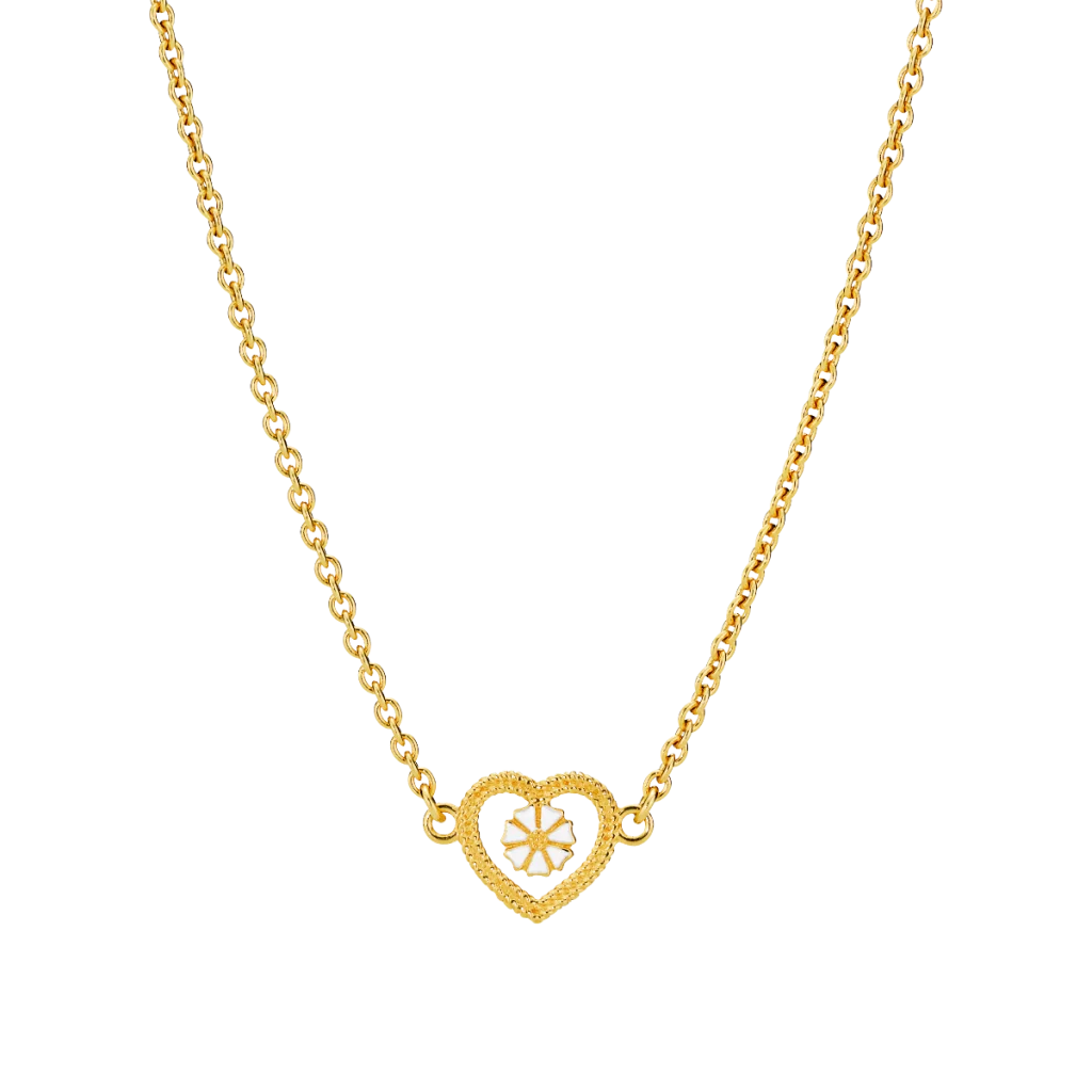 Lund Copenhagen Marguerit halskæde 9025056-M sølv og forgyldt