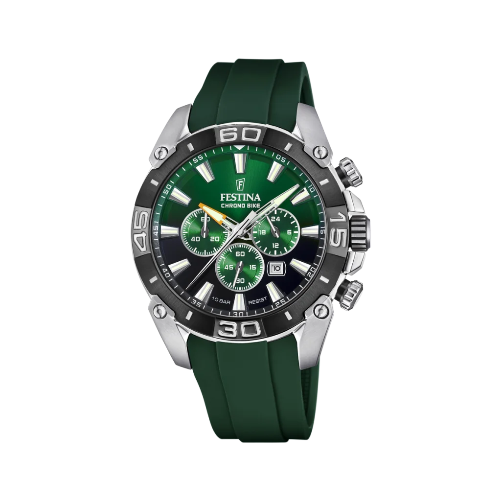 Festina Chrono Bike herre ur 20544/3 med grøn urskive og quartz urværk

