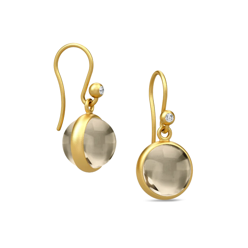 Julie Sandlau Prime Øreringe - Gold/Smokey Sølv Forgyldt