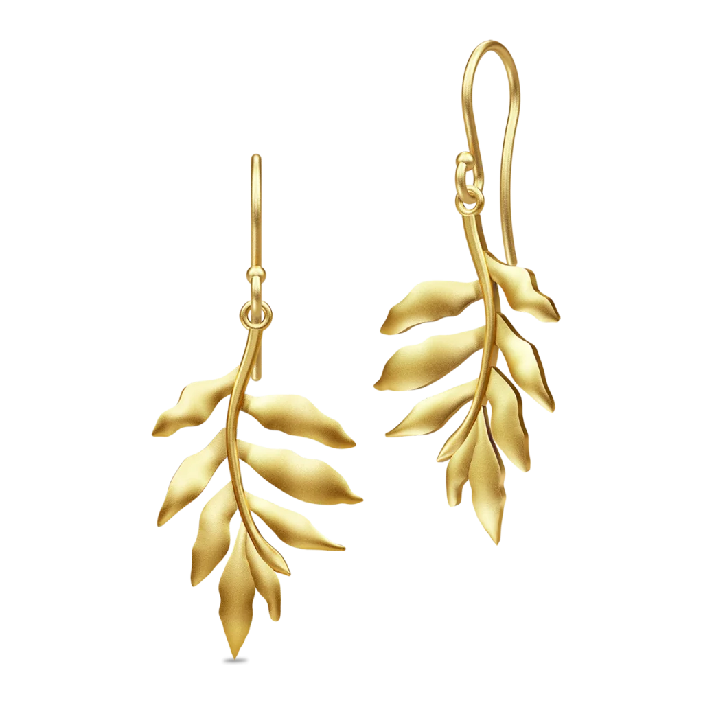 Julie Sandlau Tree of Life Øreringe - Forgyldt Sølv