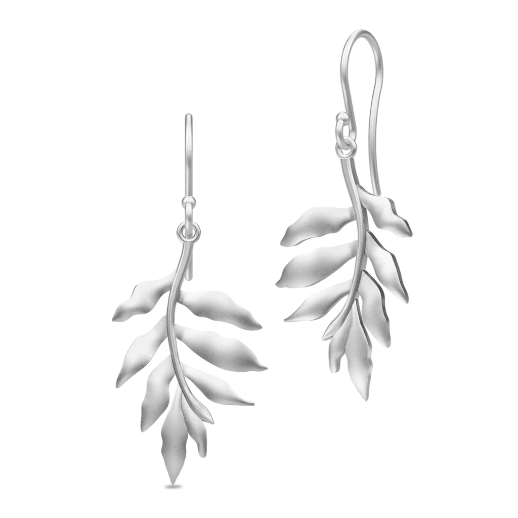 Julie Sandlau Tree of Life Øreringe - Rhodium Sølv
