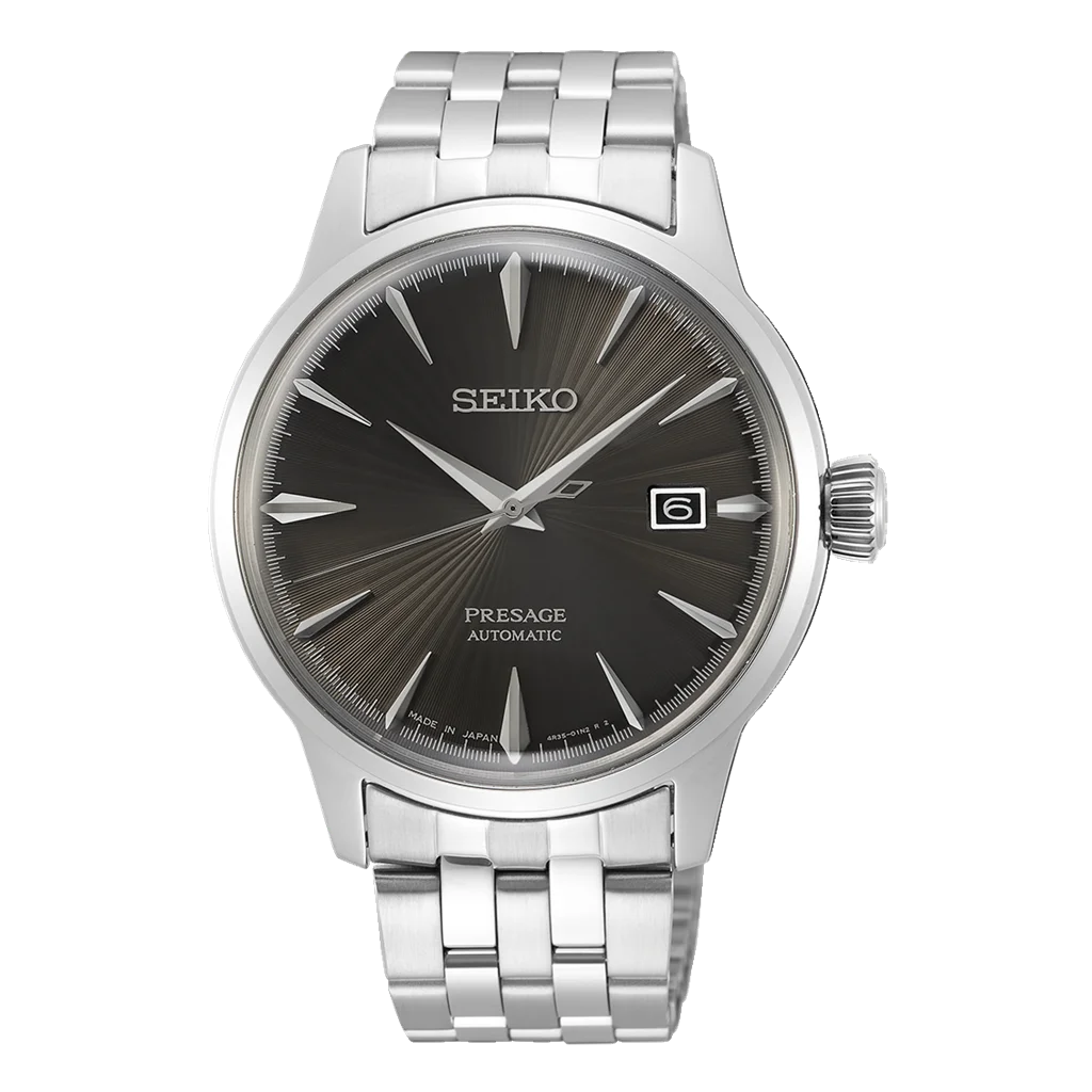 Seiko Presage SRPE17J1 automatisk herreur med sølv urskive

