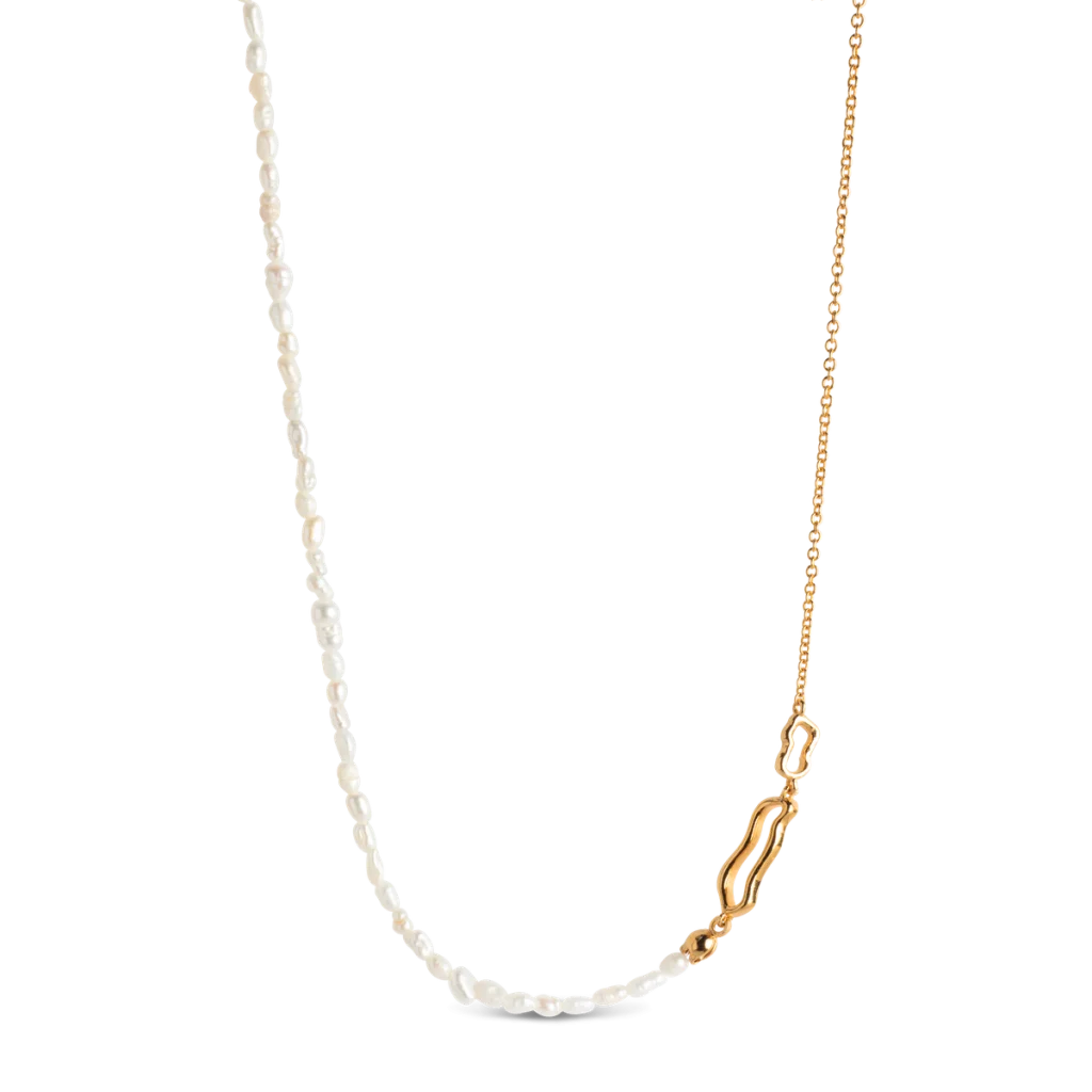 Enamel Juliana halskæde i forgyldt sølv til kvinder