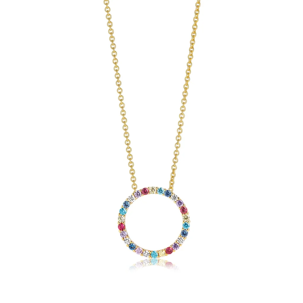 Sif Jacobs Biella halskæde i forgyldt sølv med cubic zirconia