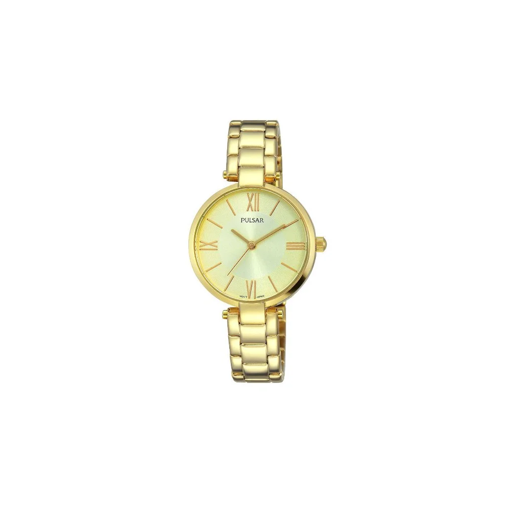 Seiko PH8244 dameur med gylden urskive og quartz urværk

