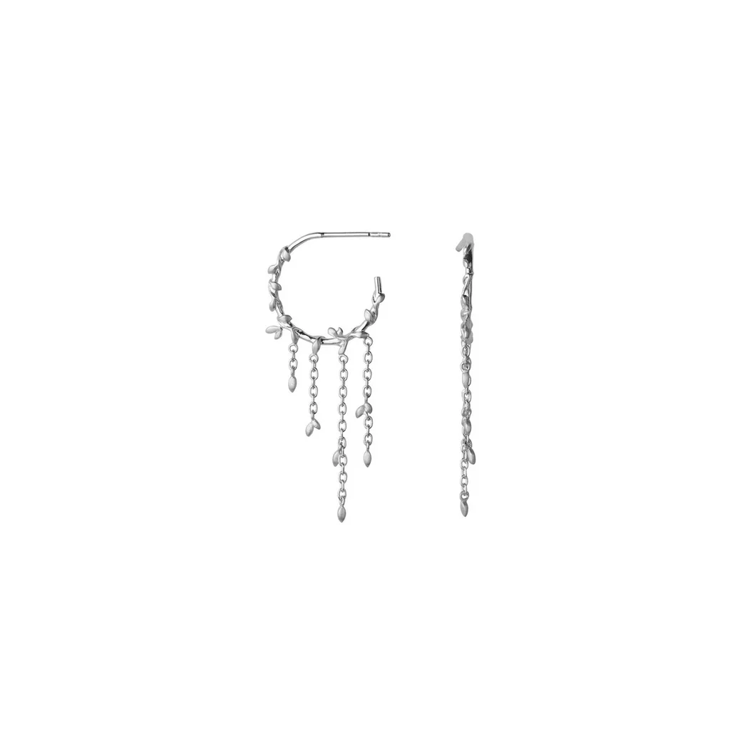 byBiehl Jungle Ivy hoops i sølv – elegante øreringe til kvinder