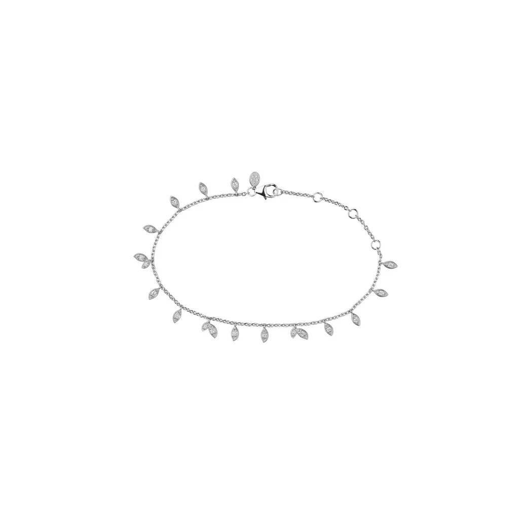 byBiehl Jungle Vine sparkle armbånd i sølv – glitrende design