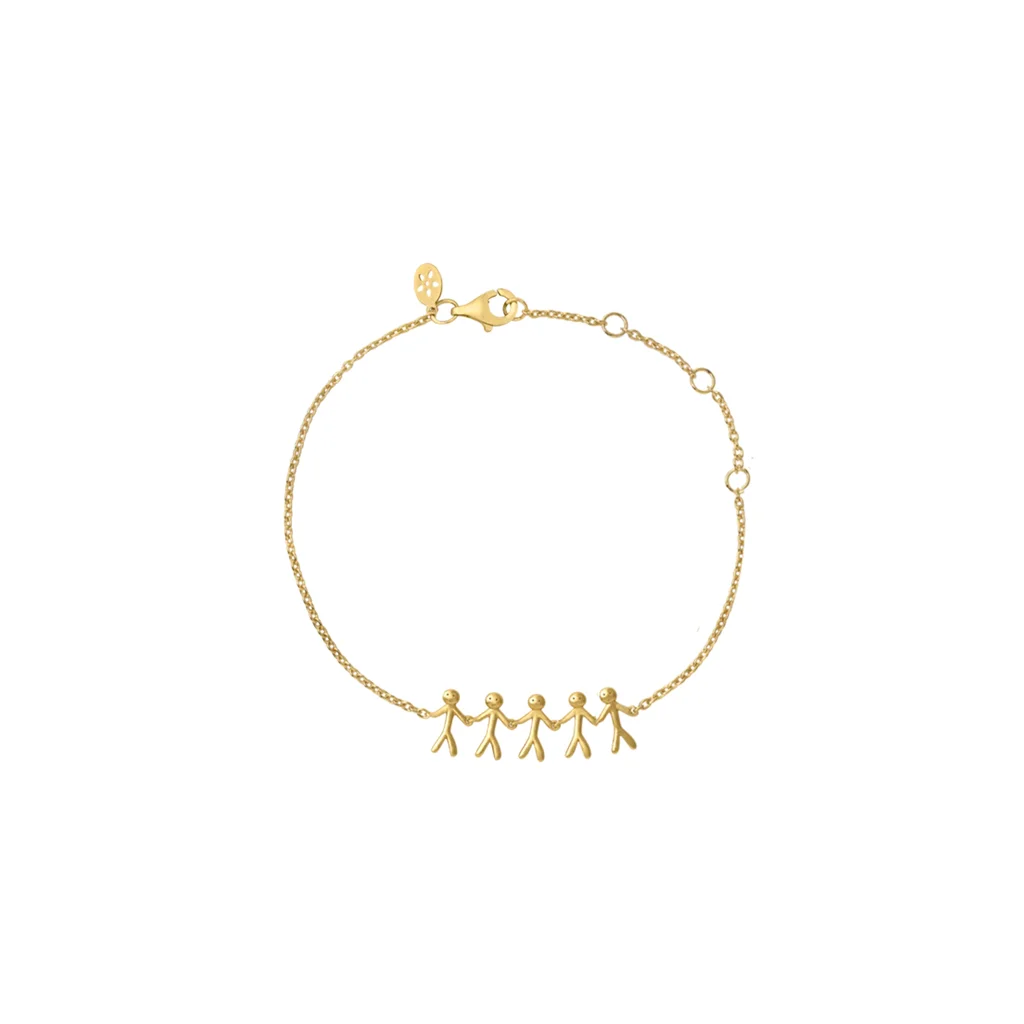 byBiehl Together Family 5 armbånd – forgyldt sølv armbånd