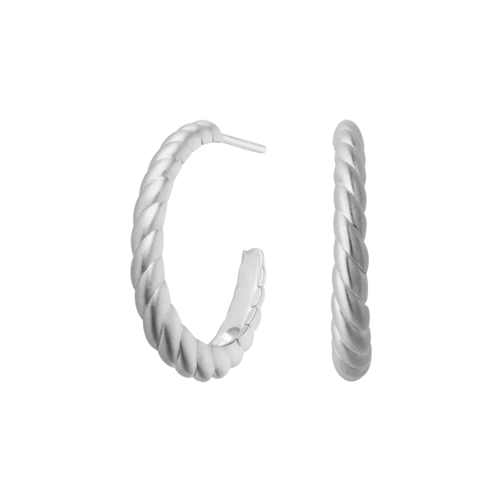 byBiehl Seashell Hoops Large – smukke sølv øreringe