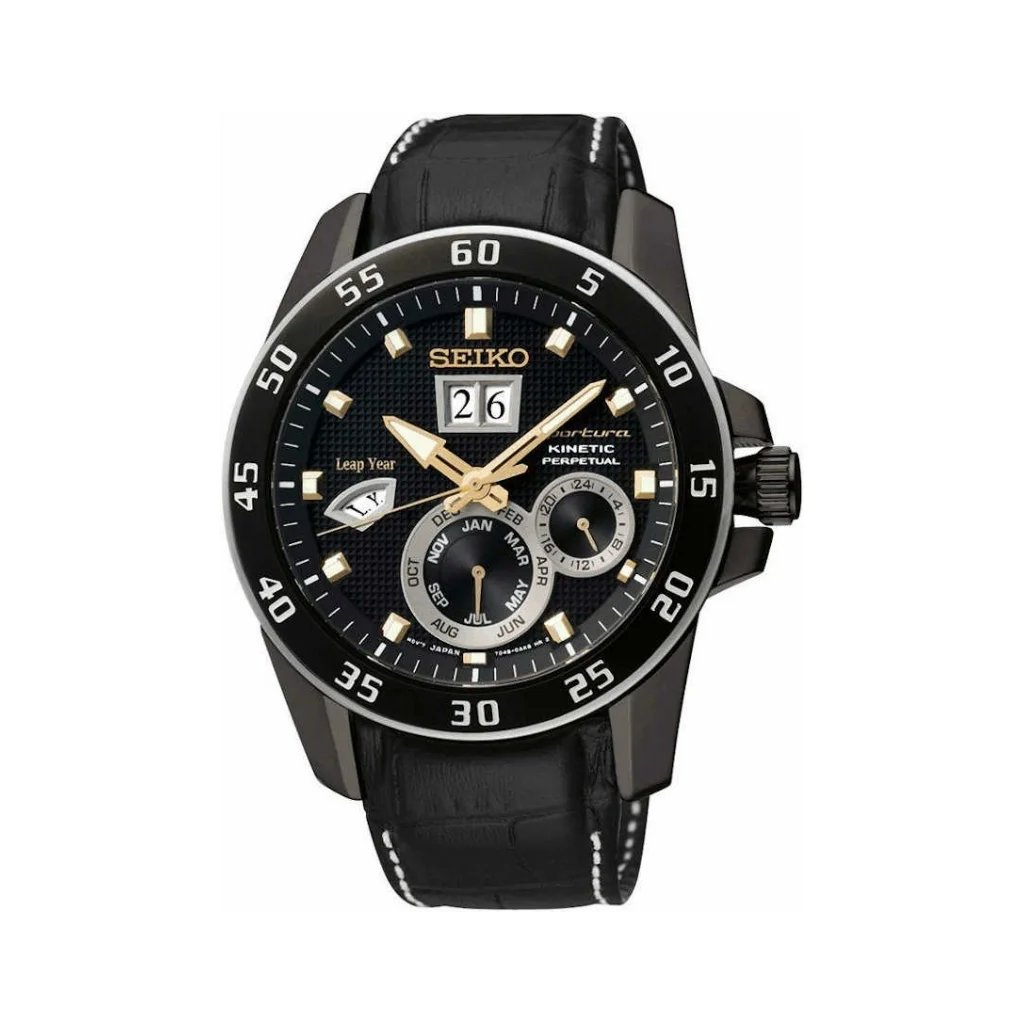 Seiko Sportura SNP089P1 Kinetic herreur med sort urskive

