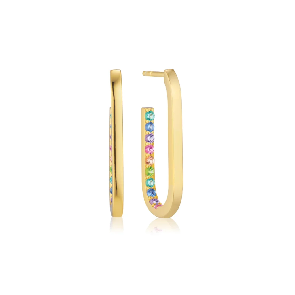 Sif Jacobs Capizzi Medio Øreringe E42212-XCZ-YG forgyldte sølvringøreringe