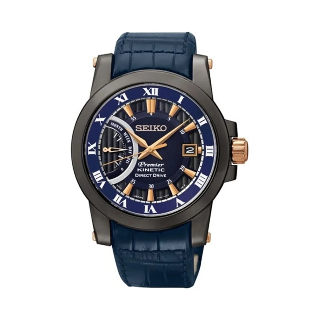 Seiko Premier Kinetic SRG012P1 herreur med blå urskive