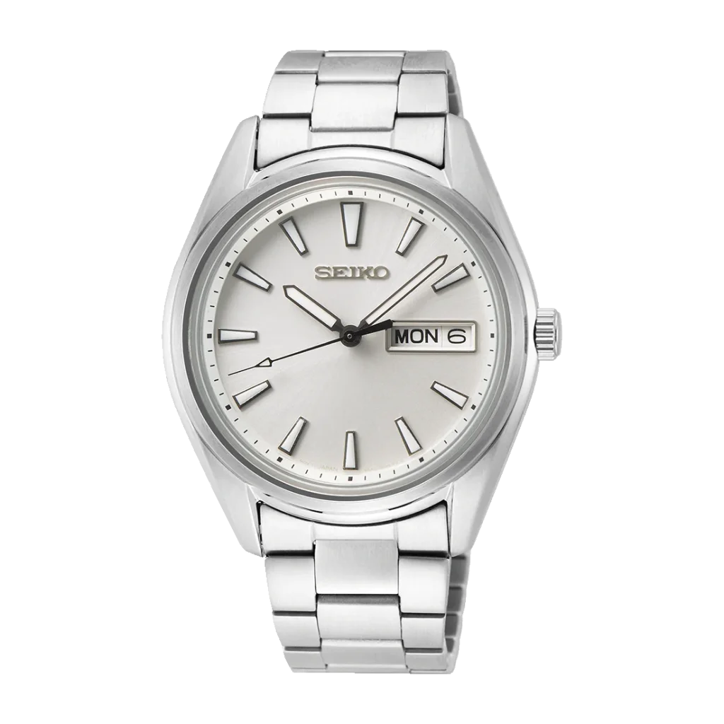 Seiko SUR345P1 quartz herreur med sølv urskive