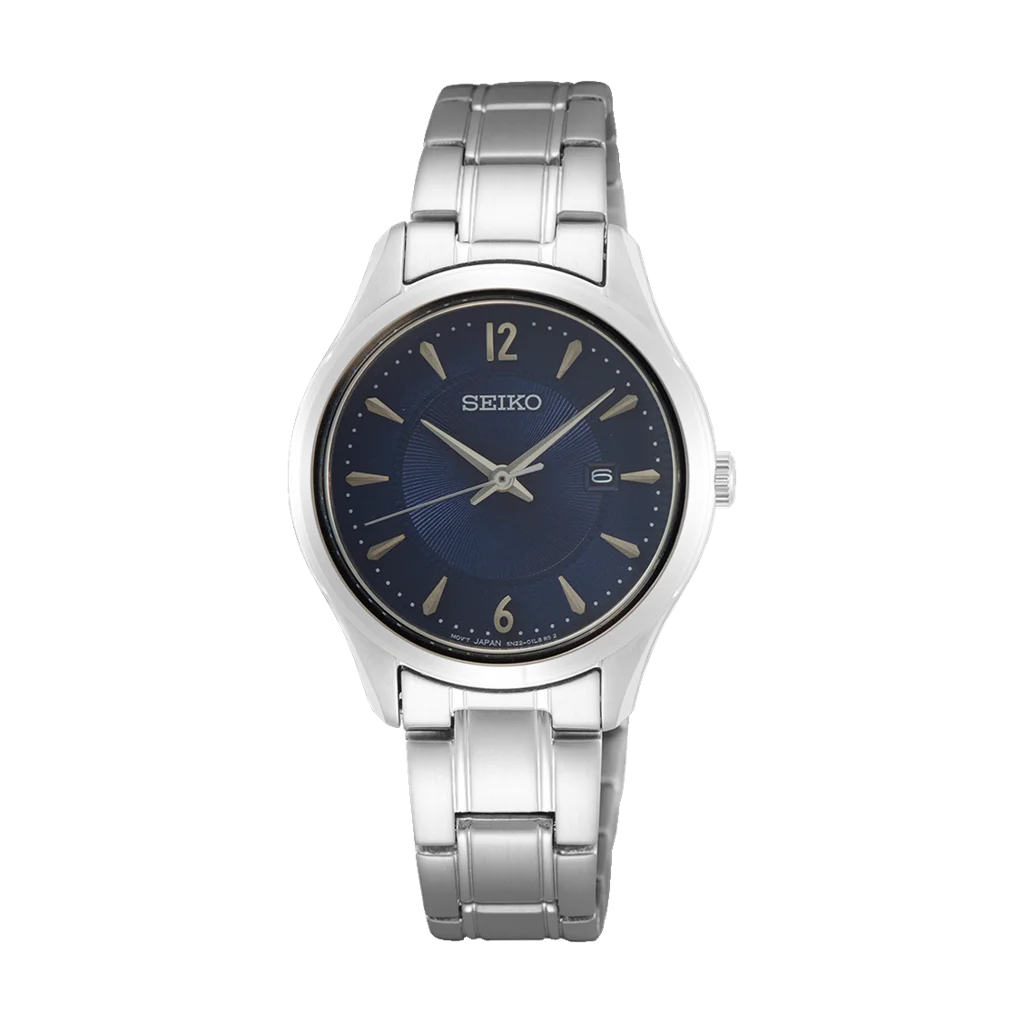 Seiko SUR425P1 dameur med safirglas og blå urskive