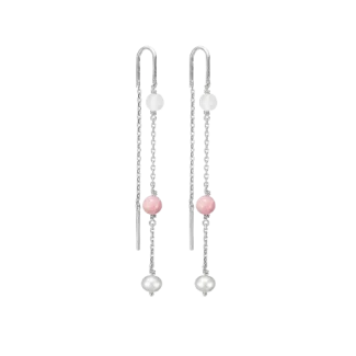 Mads Z Støt Brysterne Ørehænger 2106200 i sølv med rosa kvarts

