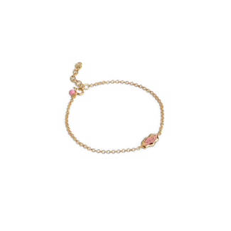 Enamel Melanie Pink Armbånd B107G - Sølv forguld design