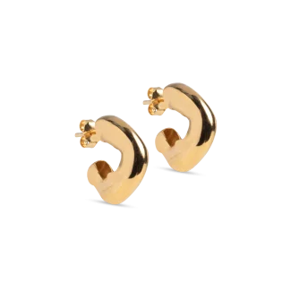 Enamel Hoops Gianna Øreringe E273G – Sølv forguld design