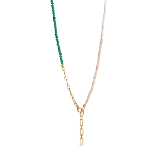 Enamel Gabriella halskæde i forgyldt sølv