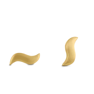 byBiehl Wave small stud øreringe – forgyldt sølv design til kvinder