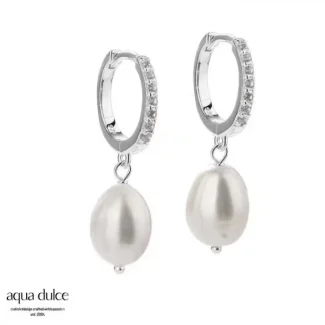 Aqua Dulce Darling Pearl Øreringe i Sølv – Model 5302

