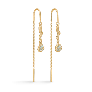 Mads Z - Sølv forg. "Tangled" grøn zirk.- Ørehænger - 7207846