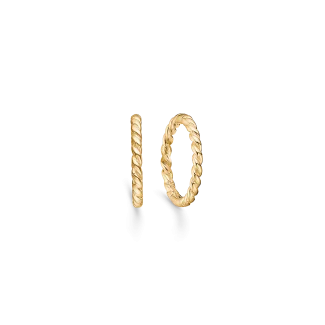 Mads Z - Sølv forg. snoet 10mm - Knækcreol - 8210530