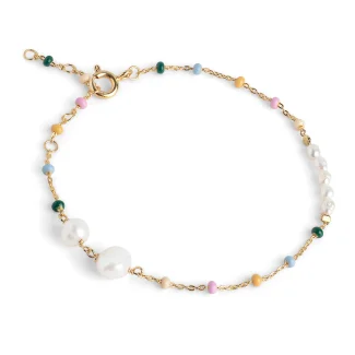 Enamel Lola Perla armband B81G_2-Dreamy/Perla sølv forgyldt

