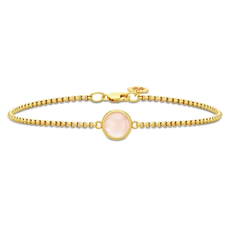 Julie Sandlau Primini armbånd i Gold/Milky Rose forgyldt sølv