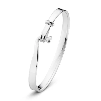 Georg Jensen Torun bangle 204 sølv med diamant 0.08 CT

