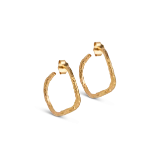 Enamel Sway Creoler E315G Forgyldt Sølv Kvinder

