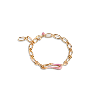 Enamel Jasmine Pink armbånd i forgyldt sølv