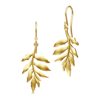 Julie Sandlau Tree of Life Øreringe - Forgyldt Sølv