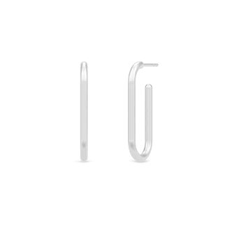 Julie Sandlau Link Hoops Øreringe - Sølv