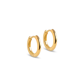 Enamel Chunky Classic creoler – store creoler i forgyldt sølv